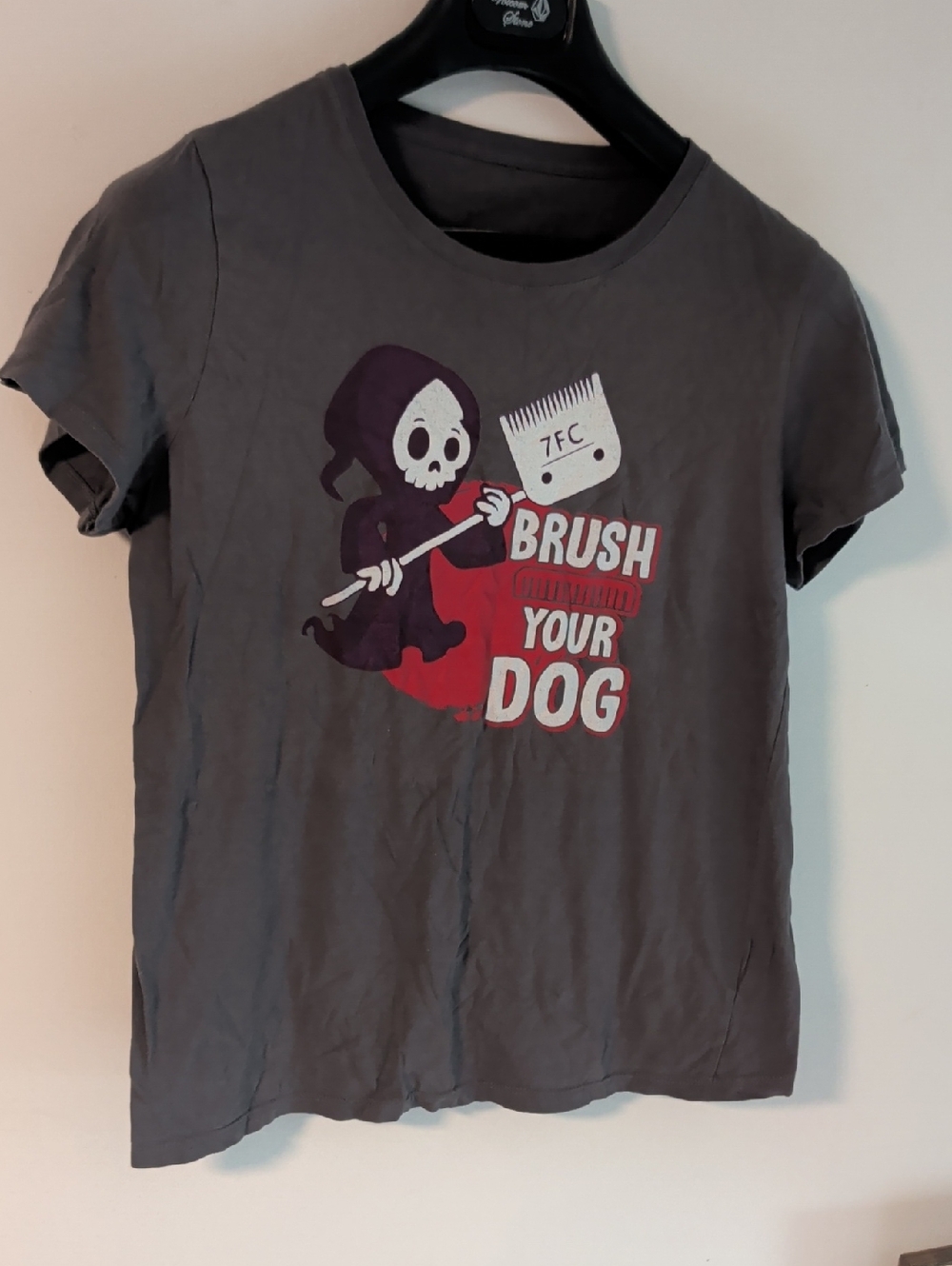 Brush Your Dog #7 Blade Grim Reaper Graphic Tee Groomer